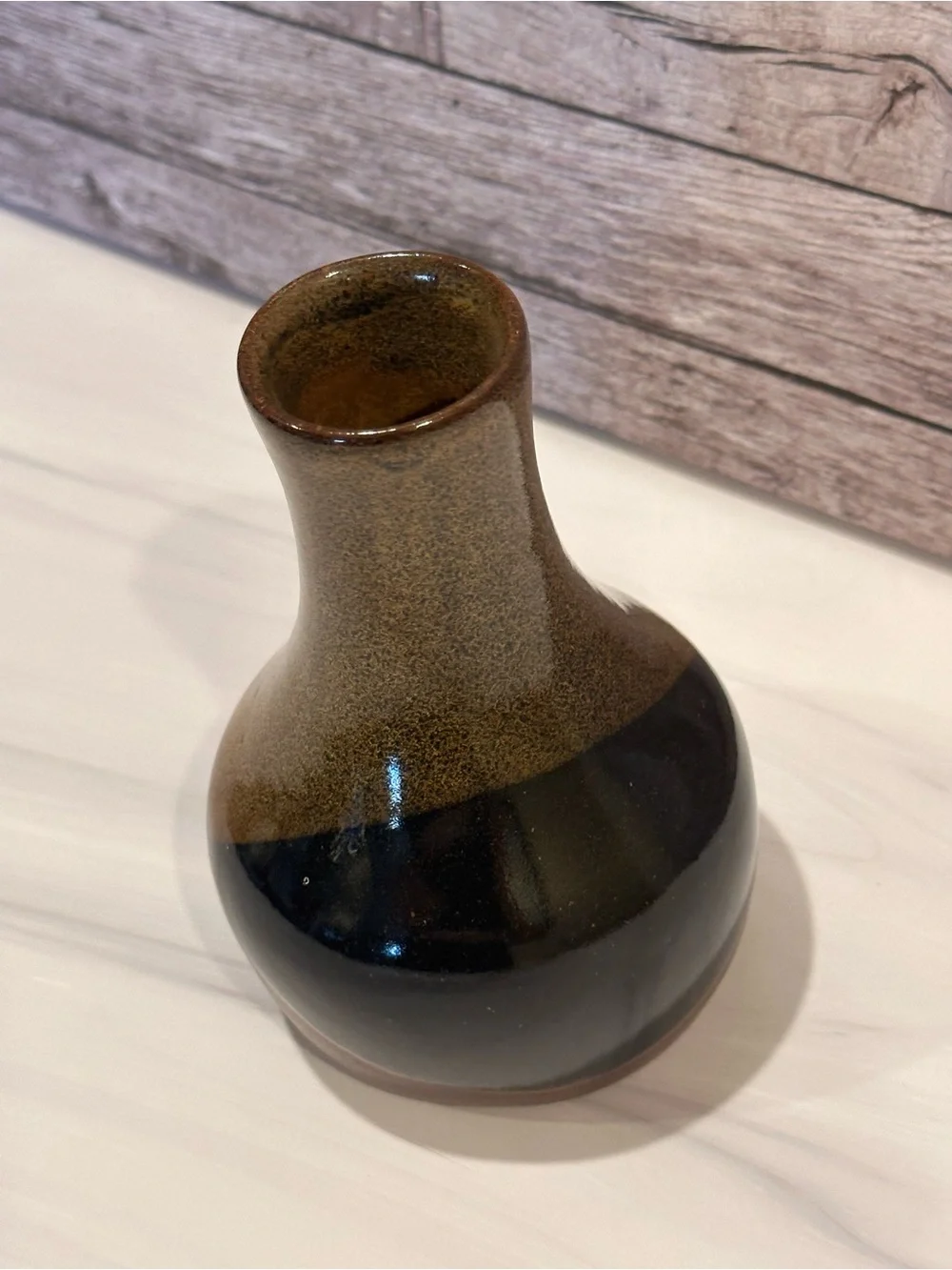Vintage Pottery Craft USA Stoneware Bud Vase Mid Century Robert Maxwell Style